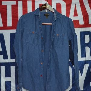 CPO Provisions Faux Jean Button-Up